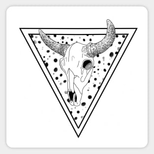 Geometric Cow Skull Magnet